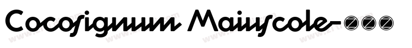 Cocosignum Maiuscole字体转换